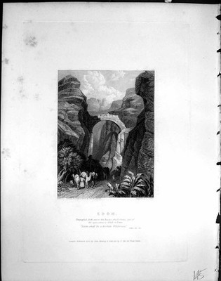 Alter Edom Triumphbogen Schlucht Selah Petra 1836 Horne Bibel Illustrat 19.