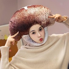 Mushroom Hat Stuffed Cap Cartoon Dress up Head Cover Photo Prop Costume