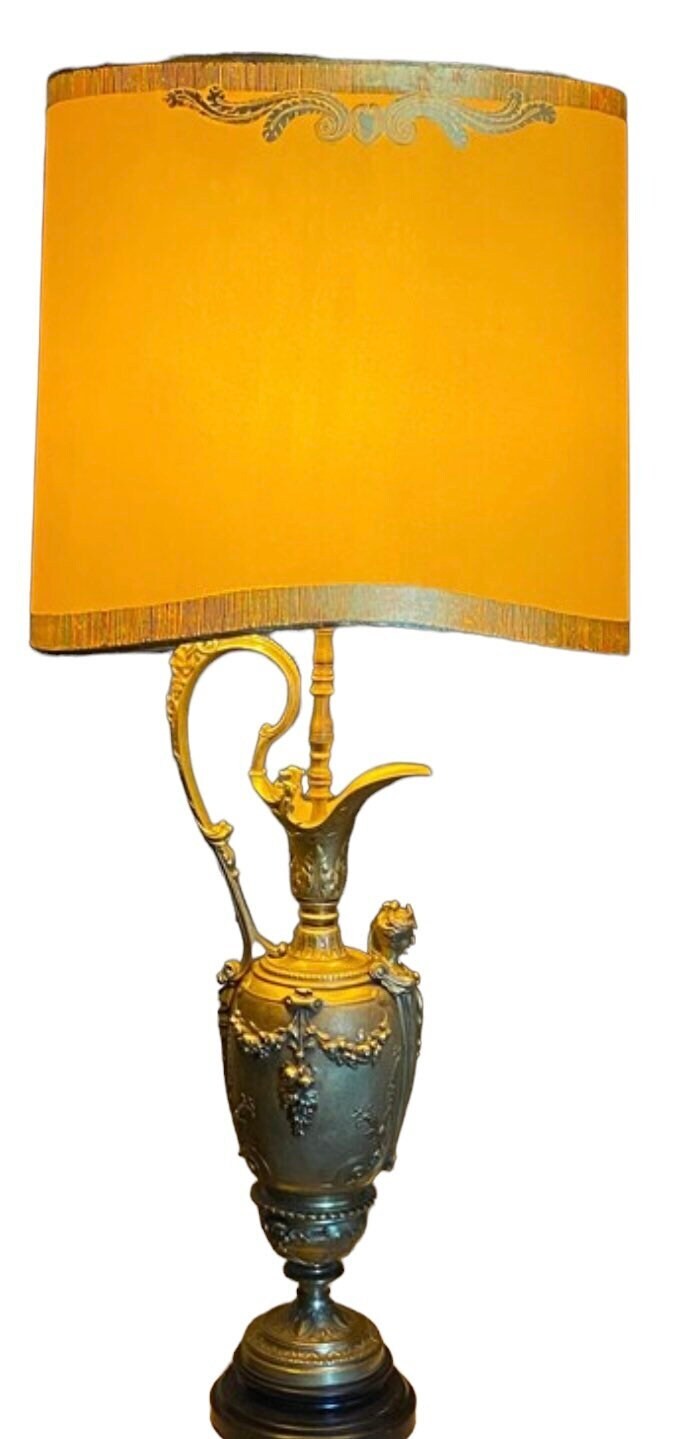 French Marble Bronze Ewer Claude Michon Clodion Rococo Lamps Neoclassical