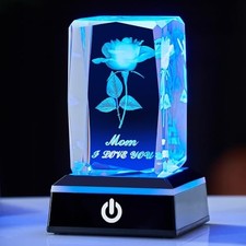 3D Rose Crystal Flower Best Birthday Gifts Ideas for Mom Send Mom roses