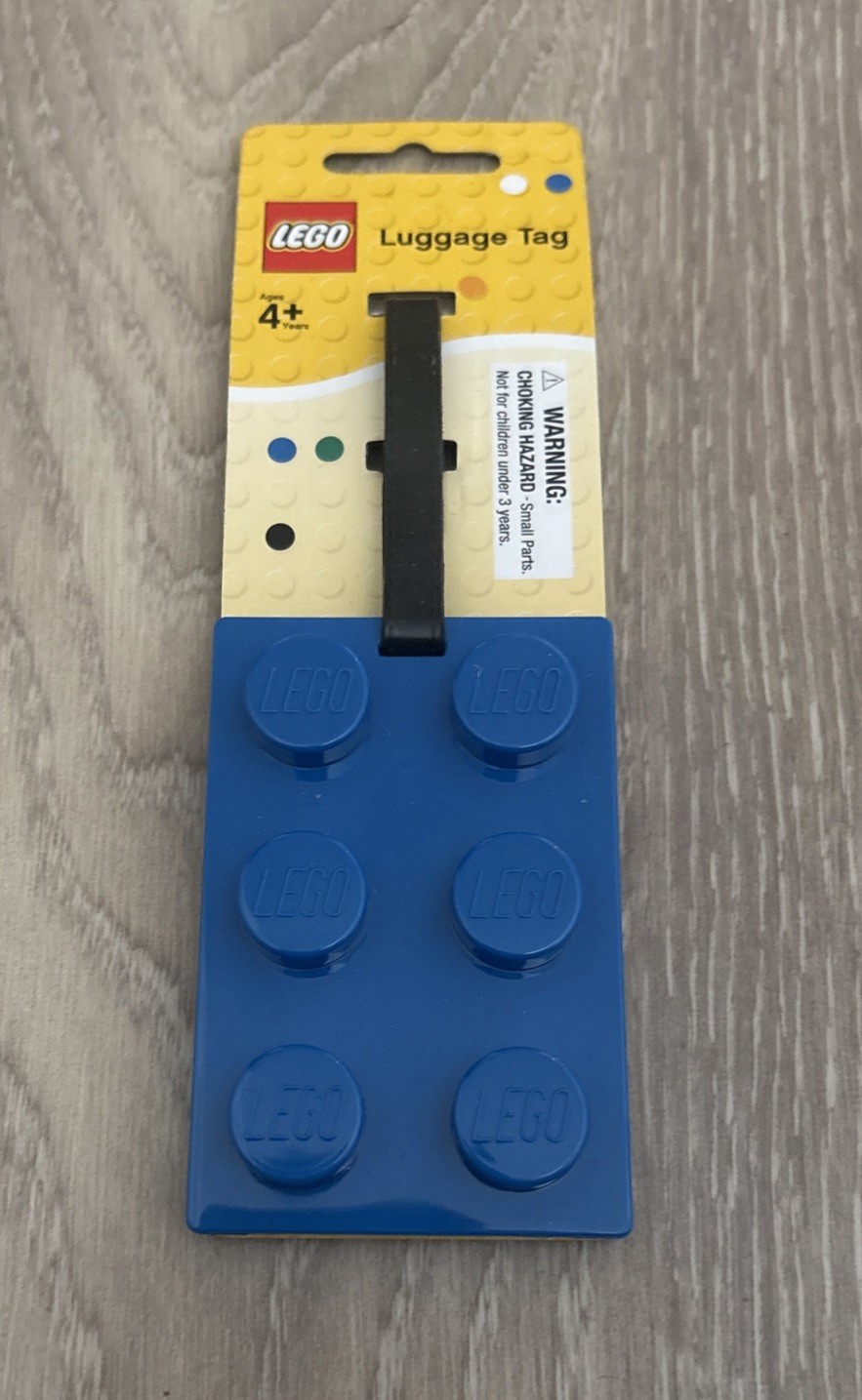 Genuine Lego Brick Style Luggage Tag Blue Plastic Travel Suitcase UK 🇬🇧 Seller