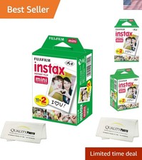 INSTAX Mini Instant Film White for Mini 8,9,11,12 Cameras W/Quality Photo Mic