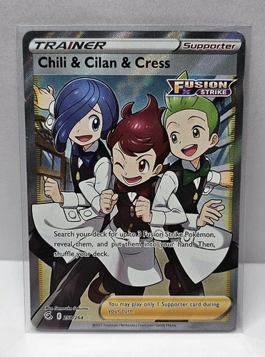 2021 Pokemon Fusion Strike Chili & Cilan & Cress 258/264