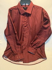 Nine West Burgundy Dress Shirt Size XL Tiny bleach spot See Last Photo