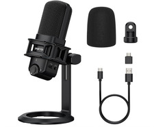 ZINGYOU USB Condenser Microphone for Desktop. ZY-UD2. Black.