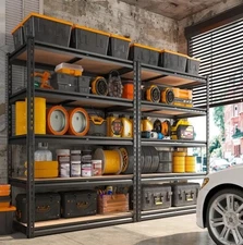 5-Tier Garage Shelves Storage Rack Unit Organizer Adjustable 2000 lbs USA