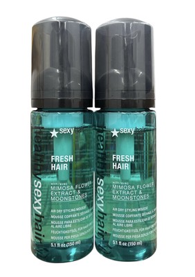 Healthy Sexy Hair Fresh Hair Air Dry Styling Mousse 5.1 oz. Pack of 2.