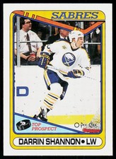 1990-91 O-Pee-Chee Darrin Shannon #310 RC Rookie Buffalo Sabres