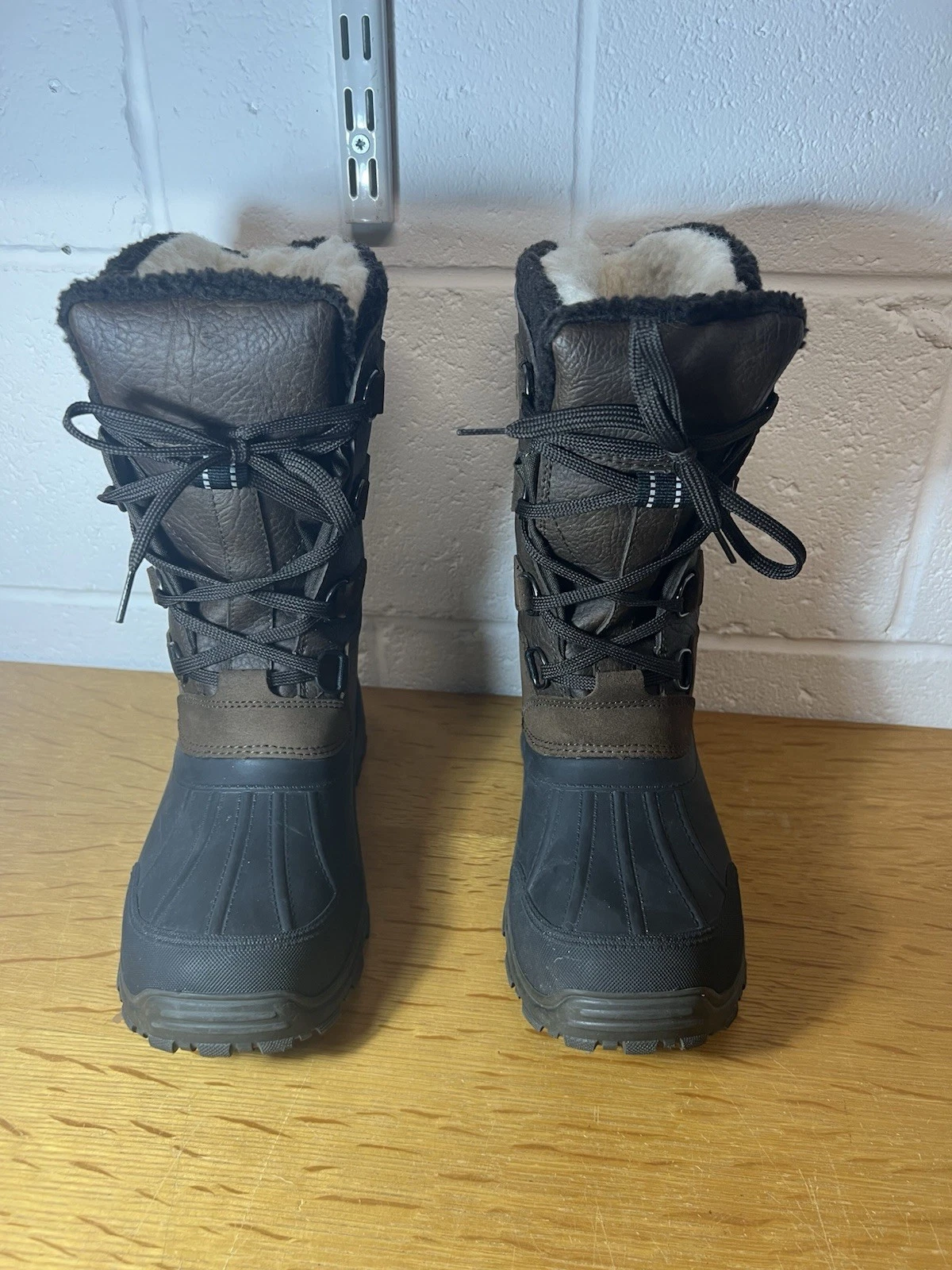 Olang Winter Snow Boots Leather Ice Grip Sole Polare System Size 9 UK 41-42