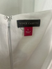 Vince Camuto White Dress Size L NWT Zip Back Sleeveless