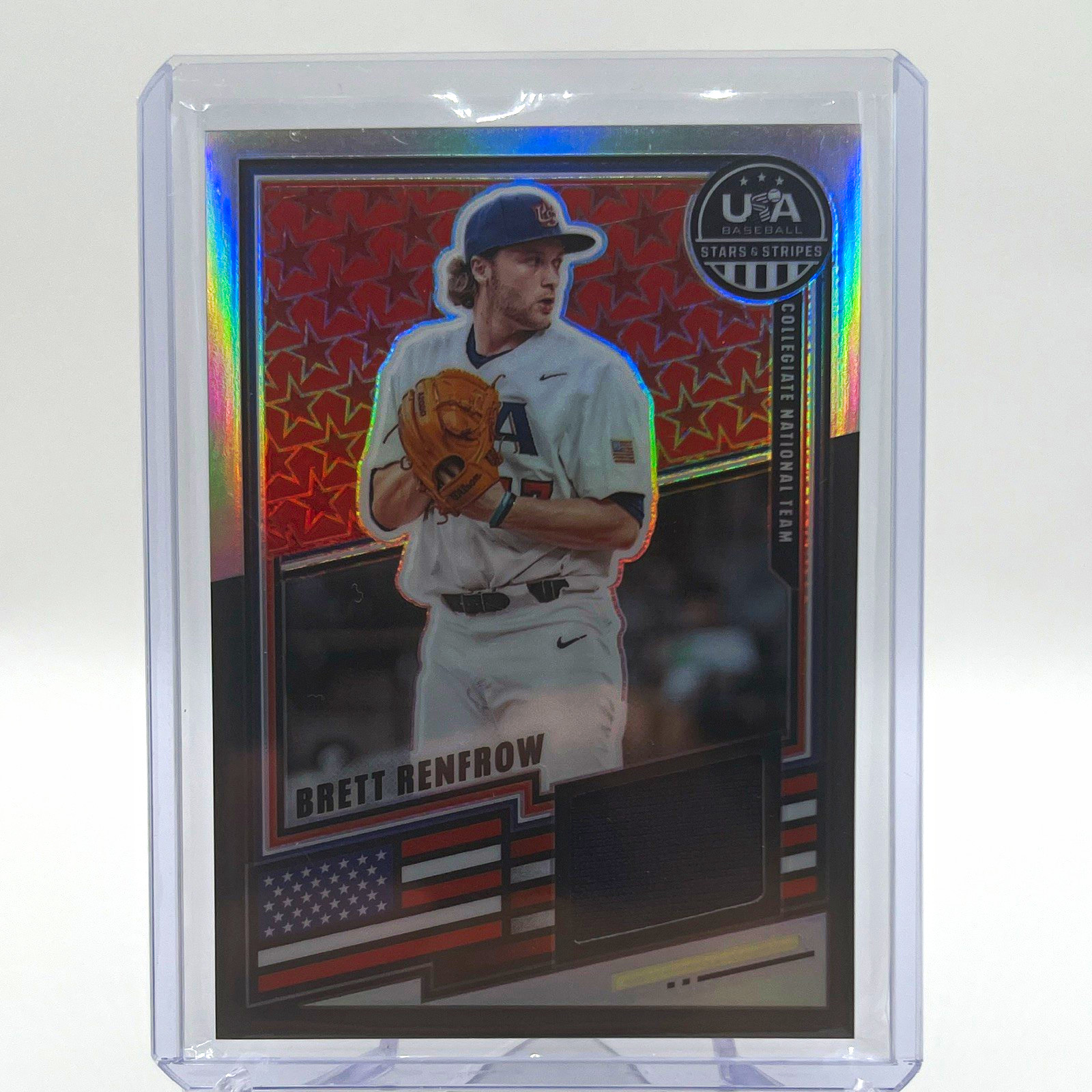 Panini 2026 Stars & Stripes Prizm USA Materials Brett Renfrow RC MEM USA-BR