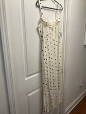 old navy polka dot dress Maxi Blk & white