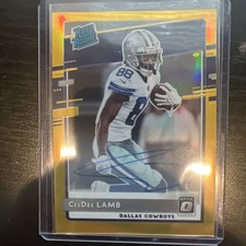 2020 Optic Rate Rookies Good /10 Ceedee Lamb Rc Auto 
