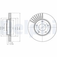 2X Bremsscheibe Delphi BG4282C FüR F15 C13 Nissan Juke Pulsar Van Sentra 7 B17 3