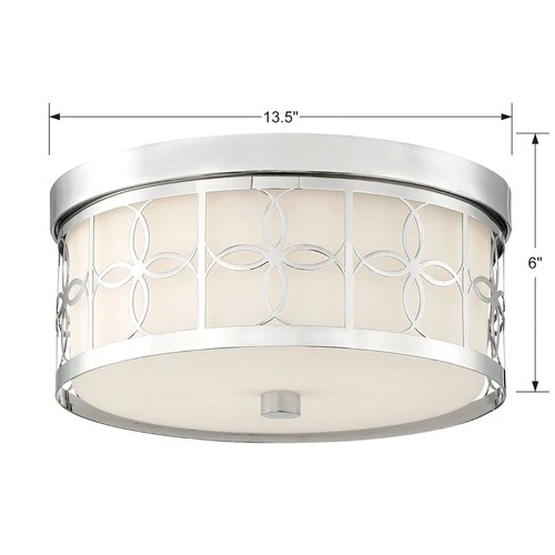 Crystorama Lighting Group ANN-2105 Anniversary 2 Light 14"W Flush - Gold - Picture 6 of 9