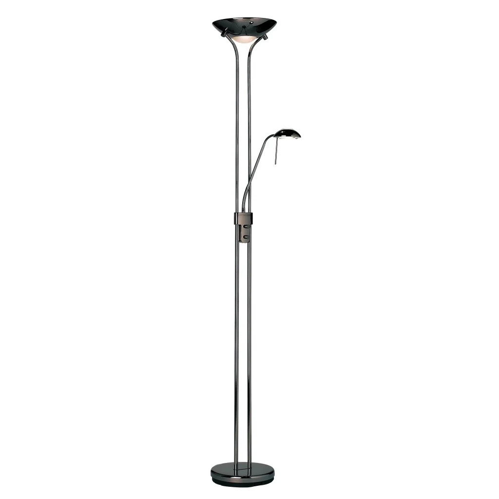 Floor Light Black Rome Chrome LED Compatible Endon ROME-BC