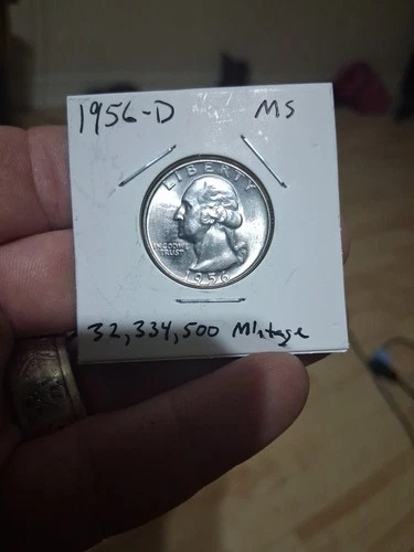 90% Silver 1956 D Washington Quarter Circulated Denver Almost Unc