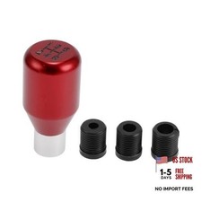 Car Shift Knob, 8.1cm Universal for 5 Speed Manual Red, Silver Tone