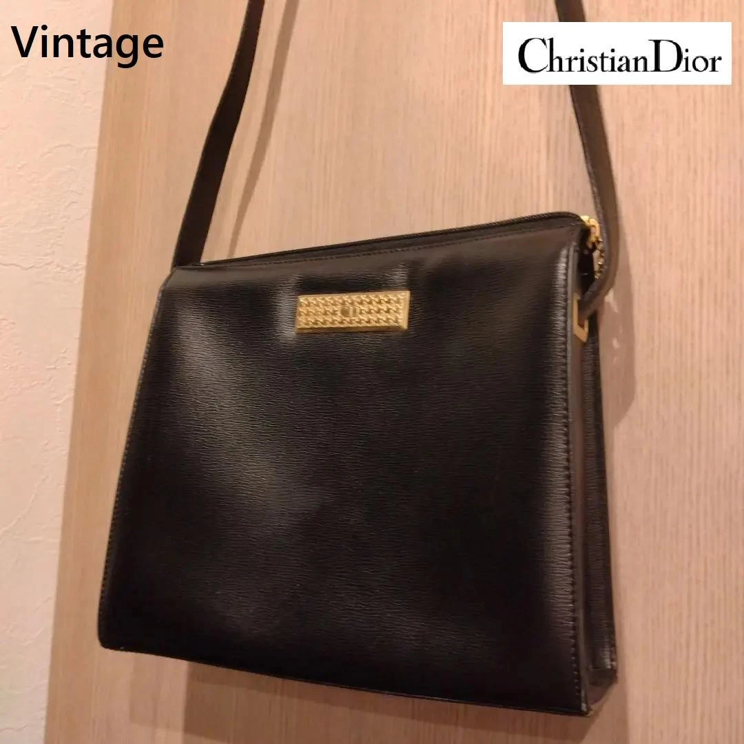 Sac bandoulière cuir Dior authentique noir moyen femme France 117646