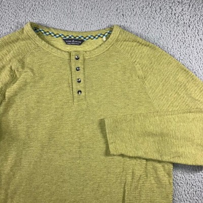 Alpine Design Mens XXL Long Sleeve Henley Shirt Green Textured Outdoor Casual