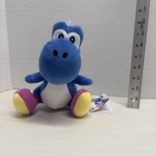 Super Mario Bros Blue Yoshi 8" Koopa Plush Stuffed animal Doll 2018 With Tags