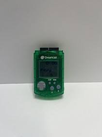Sega Dreamcast Clear Green VMU OEM Visual Memory Unit TESTED WORKING!