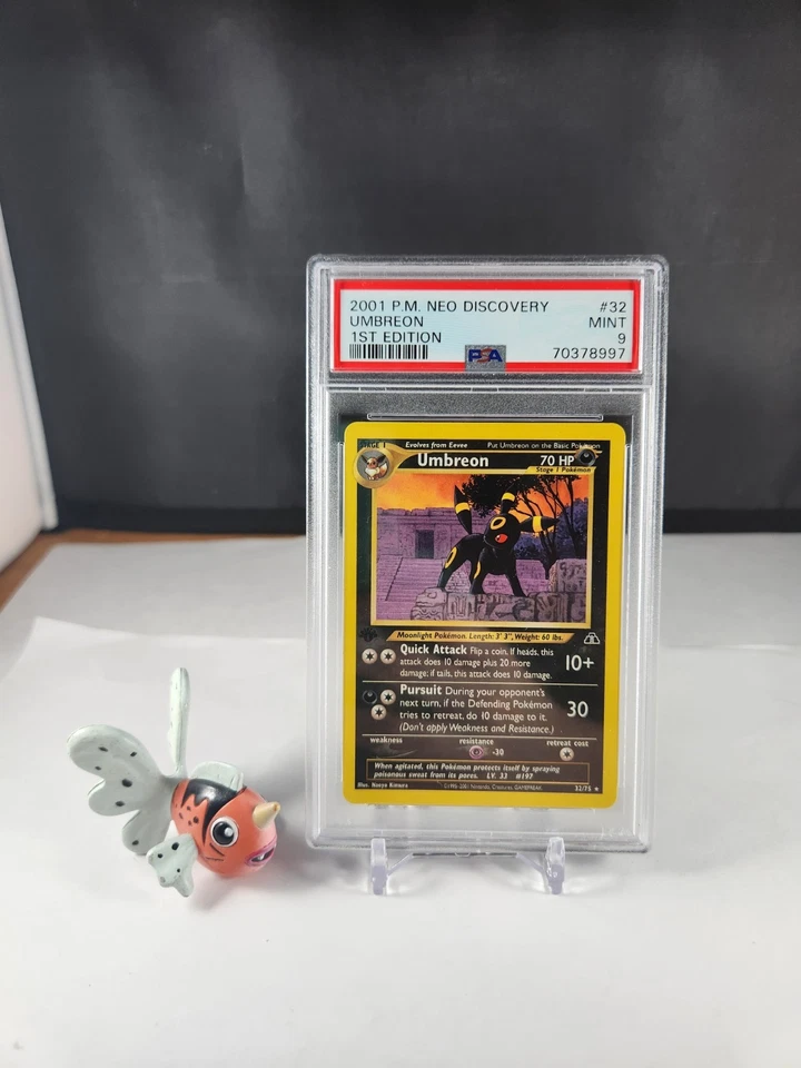 PSA 9 MINT Umbreon 32/75 - 1st Edition Neo Discovery 2001 - Non Holo Rare - Image 3 of 4