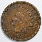 1894 Indian Head Penny Cent Extremely Fine (XF)