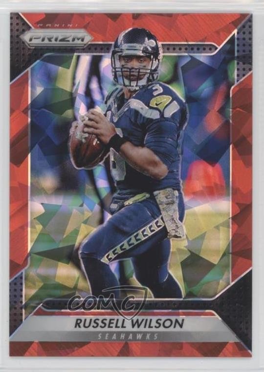 2016 Panini Prizm Red Crystals Prizm 61/75 Russell Wilson #193 5i2