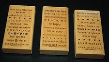 New Stampin Up Lot So Many Sayings Wood Stamps Love Bliss Welcome -D -