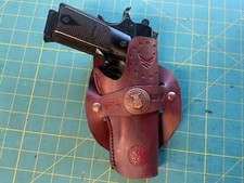 Handmade Leather 1911 Holster Mag pouch USAF Custom Carving