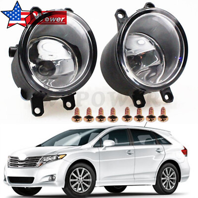 New Pair Of Fog Lights Lamps Front Bumper RH LH For Toyota Venza 2009-2015 US
