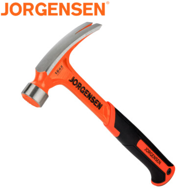Jorgensen 16oz Framing Hammer Straight Rip Claw Hammer With Shock Reduction Grip