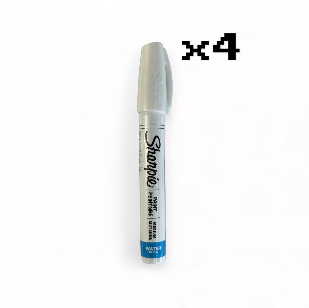 New Sharpie Poster Paint Markers Set of 4 Medium Tip, Water Based Pens