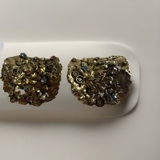 Vintage Large Musi Multi Colored Rhinestones Jeweled Shoe Clips Set Signed Nice