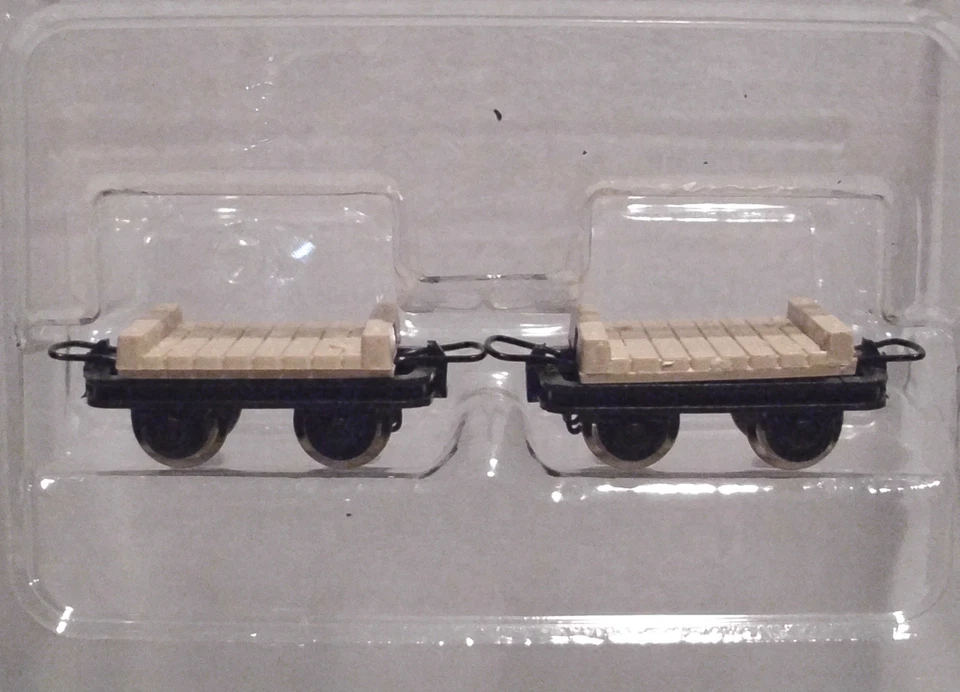 Roco 34607 - Narrow Gauge H0e/009 Flat Planked Bridge Wagon Set (2 Wagons) T48 P - Image 2 of 4