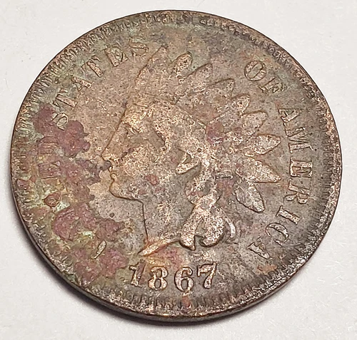 1867 P Indian Head Cent Penny  *VG DETAILS - VERY GOOD DETAILS*