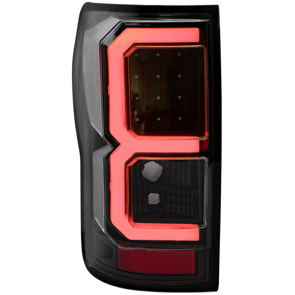 AmeriLite For 2007-2013 Toyota Tundra Pickup Dark Black [Full LED] Dual C-Type Tube Replacement Tail Lights Brake Lamp In | Whizz Tail Light Assemblies - Foto 5