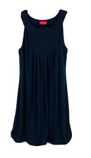 Elle Black Pleated Sleeveless Shift Balloon Hem Size Medium