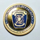 CINCINNATI FIRE DEPARTMENT COLORIZED ART ROUND CHALLENGE COIN