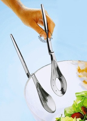 2 tlg. SALATBESTECK MIT KNICK 28 cm EDELSTAHL CHG SERVIERBESTECK 
