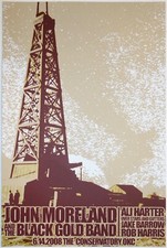 2008 John Moreland & the Black Gold Band - OKC Silkscreen Concert Poster by ???