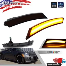 Plug & Play Smoke LED Front Side Marker Lights For Pontiac Solstice & Saturn Sky