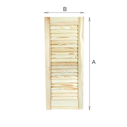 Louvre Door Wood Door Open Natural Pine 21mm Wardrobe Kitchen unit Doors - Picture 2 of 3
