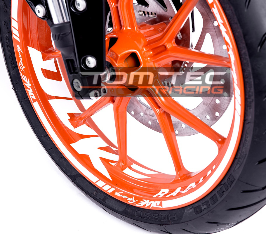 Wheel Sticker KTM Duke RC 125 200 250 390 Nr.4 Rim Stripes Decal TOMTEC