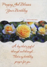 Designer Greetings A Day That's Joyful Yellow Flowers Religious Birthday Card