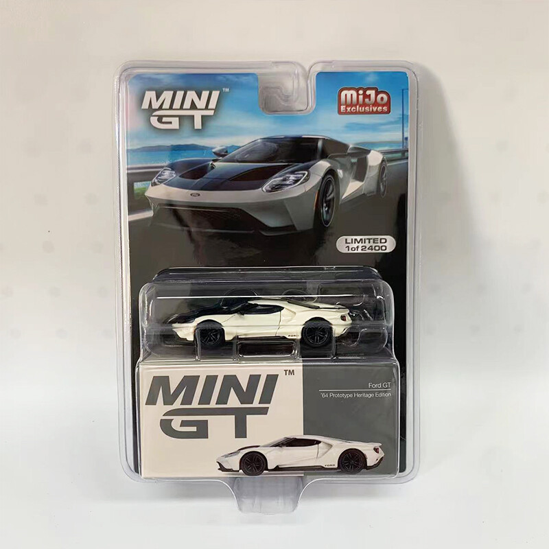 MINIGT 1:64 Model Car Ford GT Metal Vehicle Collection Display Pearl White #622