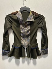 Dance Costume, 2 piece, with sequins, cute, sage green, XS