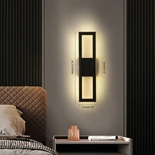 LED Wall Light Indoor Cube Modern Bedroom Living Room Wall Sconce Lamp Dimmable
