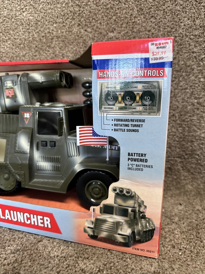 GI Joe Motorized Mobile Rocket Launcher 2001 Solid Green Hasbro - New - Image 2 of 4